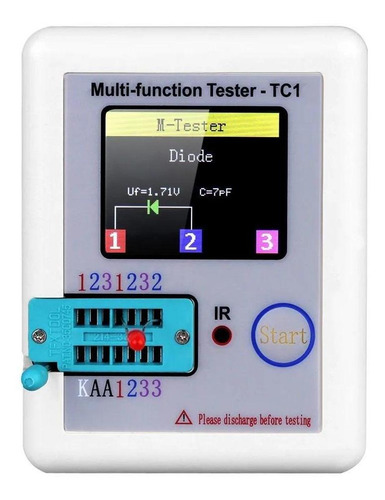 Imagen 2 de 8 de Colorida Exhibición Transistor Probador Multifunción Tft
