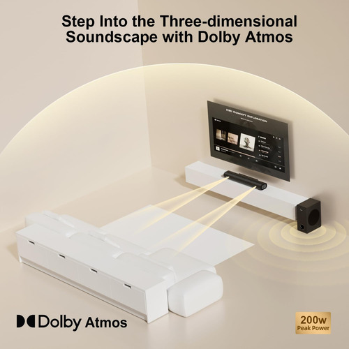 Barra De Sonido Hiwill Hielite A21 2.1ch Dolby Atmos 200w