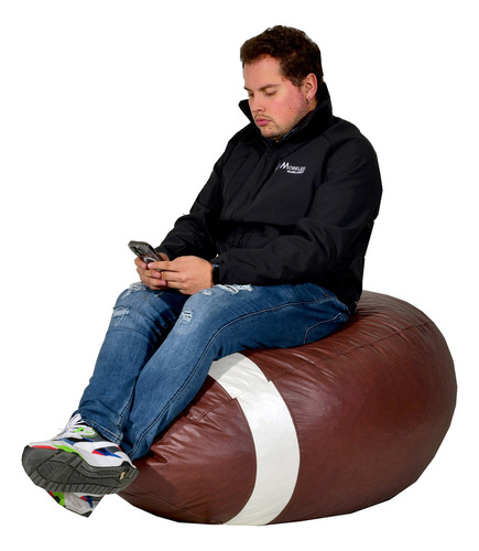 Sillon Puff Taburete Sillones Puffs Balon De Americano Cama Color Marrón