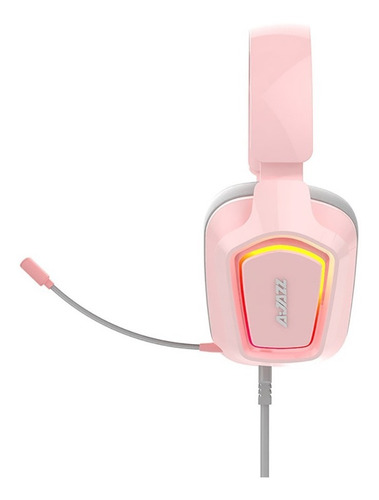 Imagen 6 de 7 de Audifonos Gamer 7.1 Usb Led Ajazz Ax368 Rosa