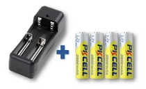 Comprar Cargador De Pilas + 4 Baterías Pilas Recargables Doble Aa