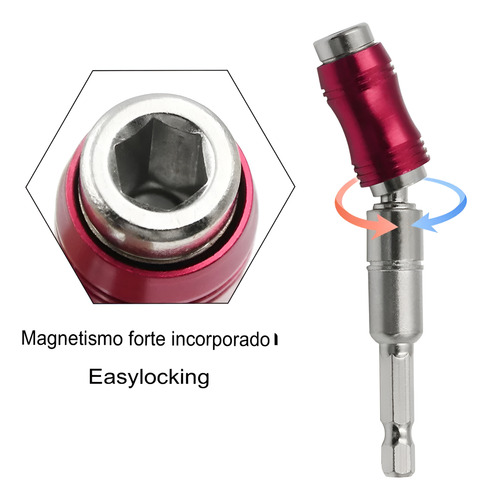 Extensor Ângulo Flexível Magnético Brocas Bits Parafusadeira