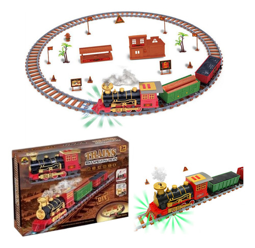 Mini Juguete Clásico De 134 Y 190 Piezas De Tren Navideño