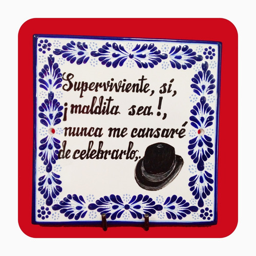 Imagen 2 de 6 de Placa Talavera Poblana Personalizada Especial 20x20 Cm Plc
