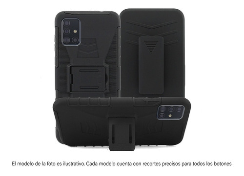 Funda Uso Rudo Combo Clip Para Samsung Galaxy A31 + 2 Micas