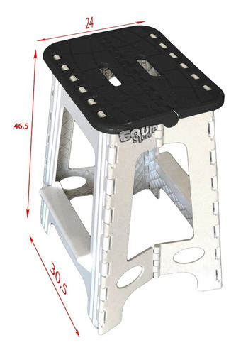 Banco Plegable Camping Alto Banquito Plastico Resistente