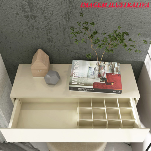 Estante Aparador Rack Suspenso Pequeno Nobre 80cm Off White