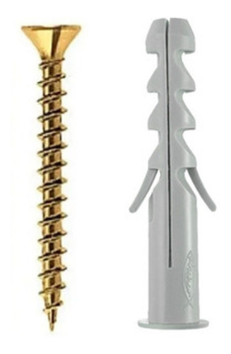 Imagen 2 de 10 de Kit Tarugo Y Tornillos 5 Mm Fisher Taco Parker Mecha X 50 U.
