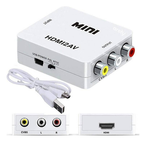 Adaptador Hdmi A Rca O Convertidor Hdmi A Rca 1080p Hdmi2av 