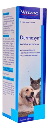 Dermosyn Loción Medicada Perros Gatos 50 Ml Y A