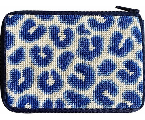 Monedero Diseño Leopardo Azul Marino