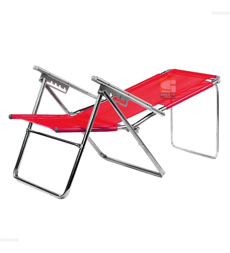 Imagen 5 de 10 de Reposera Cama Aluminio Brillante Alta Refozada 130 Kg Alumel