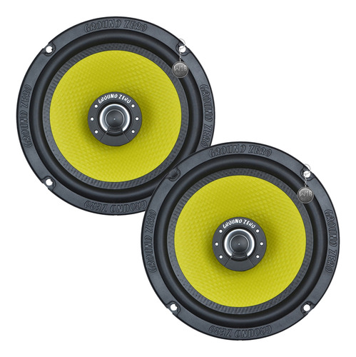 Kit Coaxial 2 Vias Ground Zero Gztf 90w Rms 6,5 Polegadas