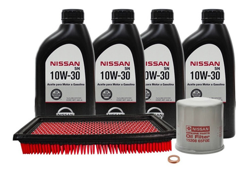 Kit De Cambio De Aceite 10w30 Y Filtro De Aire Nissan Versa