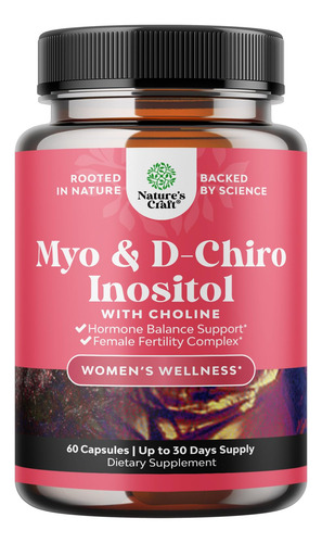 Natures Craft Mio-inositol Y D-chiro Inositol 60 Cápsulas