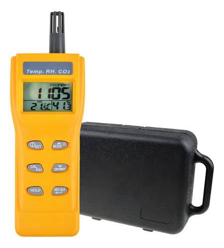 Digital 9999 Ppm De Dióxido De Carbono Temperatura Humedad Ndir Sensor Iaq Monitor De Co2 Wb Dp Tester