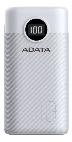 Power Bank Adata P10000qcd 10000mah Pantalla Digital Blanco