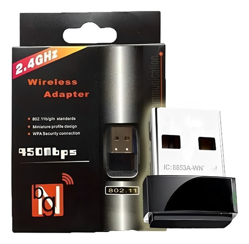 Adaptador Wifi Usb Wireless Receptor Mini Micro Antena 2.4gh