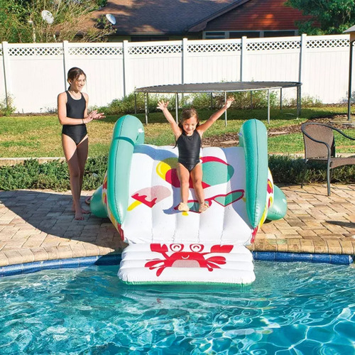 Tobogan Inflable Wow Green Beach Pileta Verano Marelli ®