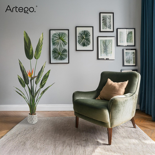 Planta Artificial Moderna Con Maceta Decorativa Real Style Alpinia Zerumbet De 140cm De Alto Artego Para Hogar Sala Comercio Oficina