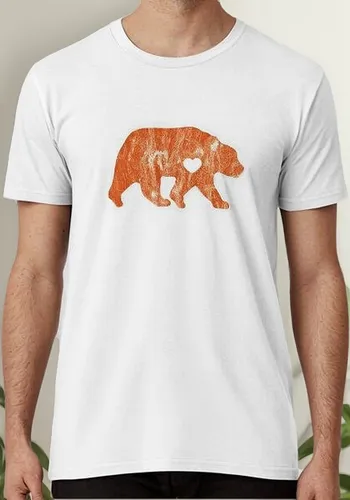 Remera I Love Bears Orange Grizzly Black Brown Polar Cub ALG