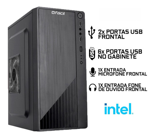Computador Completo Intel I5 12400f 8gb Ddr4 Ssd 480gb 21''
