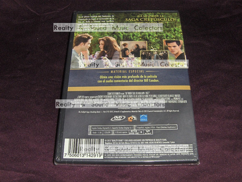 Crepusculo La Saga Amanecer Parte 2 Pelicula Dvd (Usado)