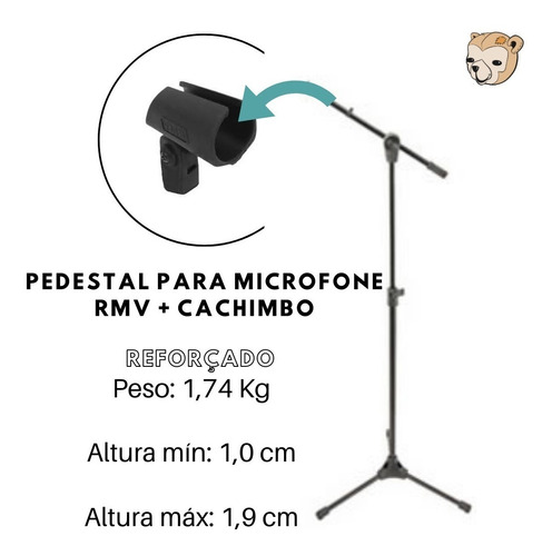 Pedestal De Microfone Rmv Reforçado 