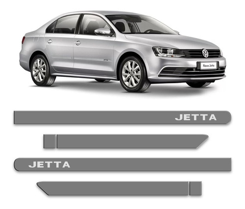 Friso Lateral Jetta 2012 13 14 15 16 17 18 2019 Prata Porta