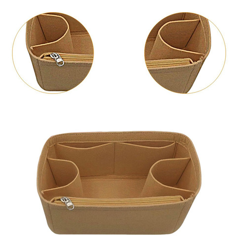 Organizador De Bolsos Con Compartimentos, Inserto De Fieltro