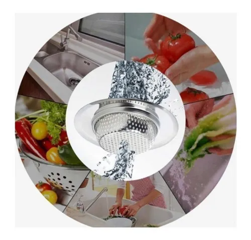 Desagüe protector de acero inoxidable para fregadero de cocina de 9 cm