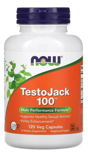 Testo Jack 100 Com 120 Caps Saúde Do Homem Now Foods