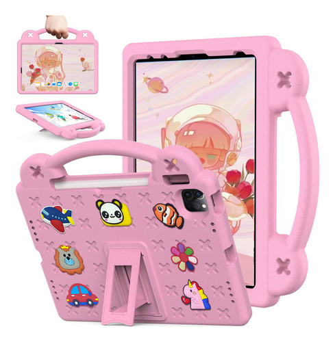 Capa Com Suporte Para iPad 9.7 (2017/2018)/pro 9.7/air 1/2 Cor Rosa