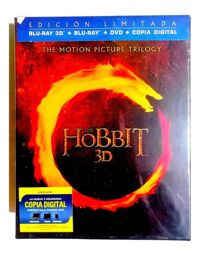 El Hobbit Trilogia =blu-ray 3d+blu-ray=dvd=c. D. Original 