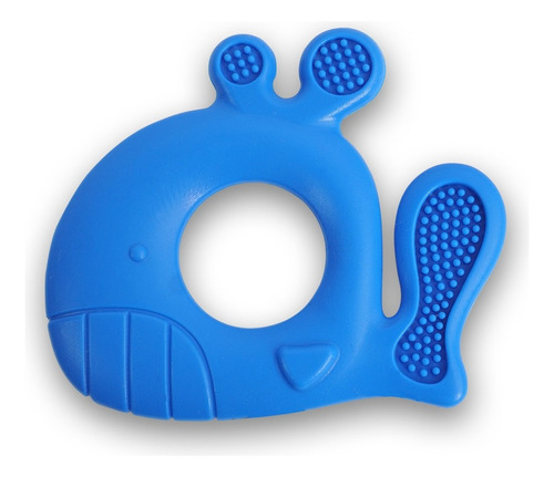 Mordedor Silicone Ocean Friends Baleia Multikids Baby Bb1237 Cor Azul