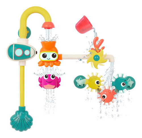 Juego De Agua Submarino Para Bañera Con Sopapa Battat