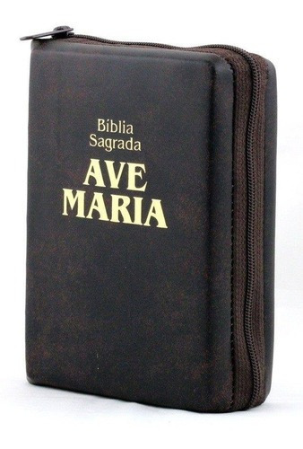 Bíblia Sagrada Ave Maria Tamanho Médio Com Zíper