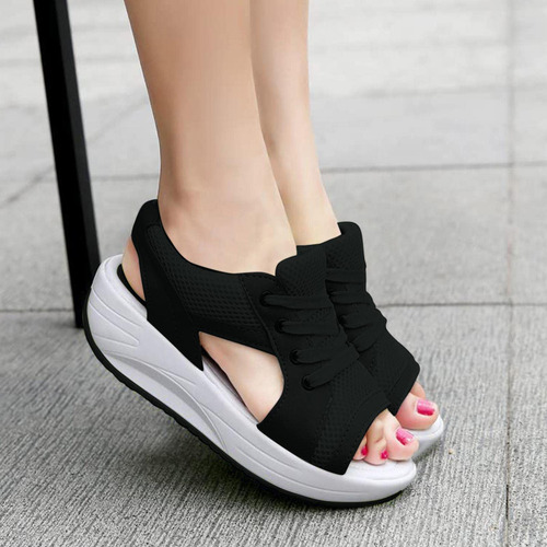 Zapatos De Tacón Transpirables Para Mujer, De Malla, Cómodos