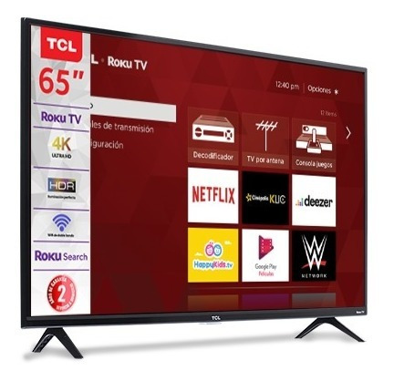 Televisor Tcl 65 Uhd 4k Smart Roku Tv Somos Tienda Fisica