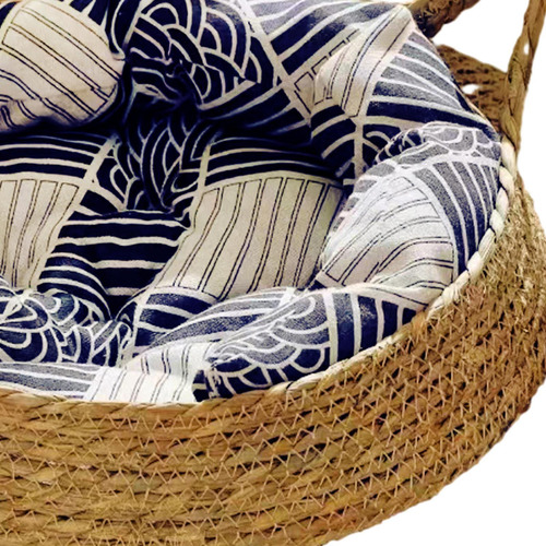 Cat Bed Basket Pet Cat Sleeping Bed Wear Pillow M 38x38x13cm