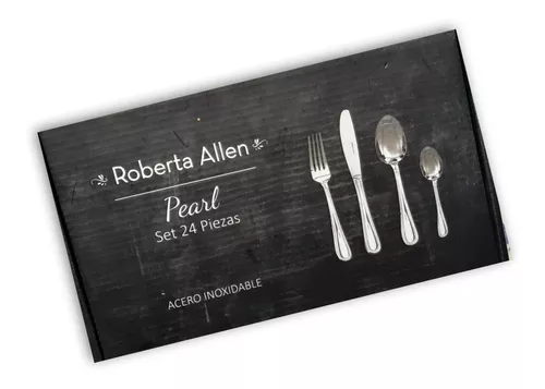 ROBERTA ALLEN Cuchillería 6 Piezas Cucharas Café Pearl Acero Inoxidable  Roberta Allen