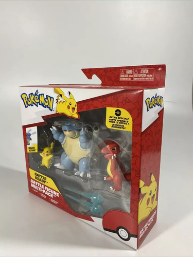 Figura Pokemon Battle Multipack Pikachu Blastoise Charmeleon