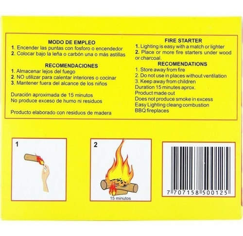 Imagen 3 de 6 de Oferta Del Dia Enciende Fuegos Set X 4 Unidades Café Technol