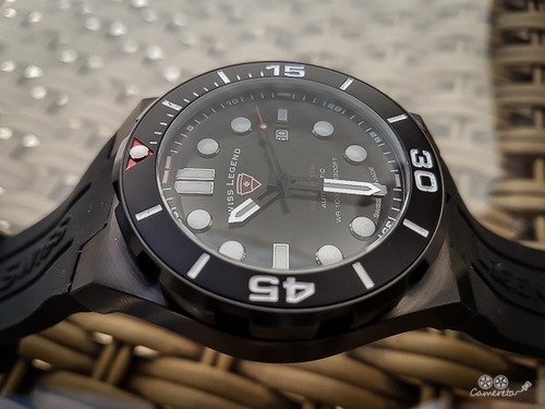 Relógio Automático Swiss Legend Abyssos Preto Mergulho 1000m