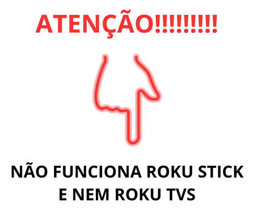 Controle Remoto Compatível Roku Tv Express Tc Netflix Hbo Go
