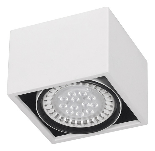 Plafon Ar111 Aluminio BERDY-1L-BLANCO 1 Luz Cardanico Gu10 Tienda Objetos