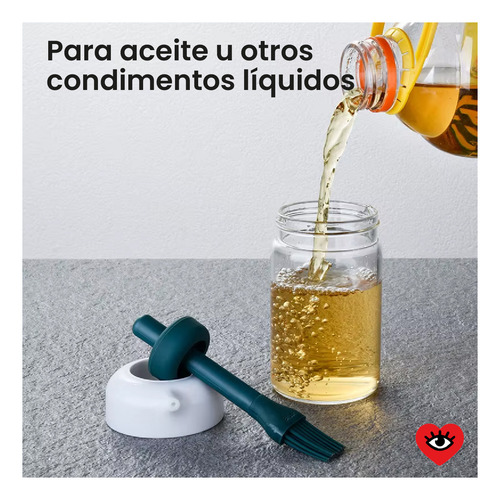 Botella X2 Rociador Verde Aceite Con Pincel Difusor Vidrio