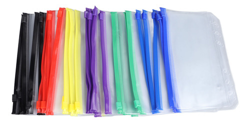 Sobres De Plástico Con Cierre, 31 Unidades, Multicolor, Tran