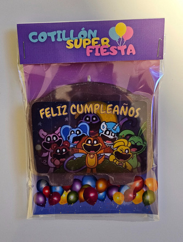 Vela Cumpleaños Smiling Critters Doble Cara Cotillón