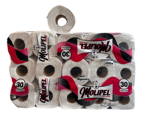 Papel Higienico Molipel 80 Metros X 30 Rollos Blanco